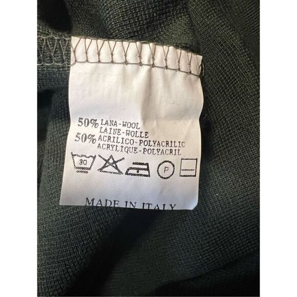 NWT $259 Cellini Italy Wool Blend Green Cardigan W/Glitter Accents Fabulous Clas - Picture 14 of 14